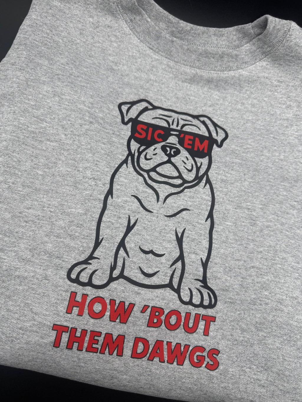 "How 'Bout Them Dawgs" w/ Glasses Crewneck